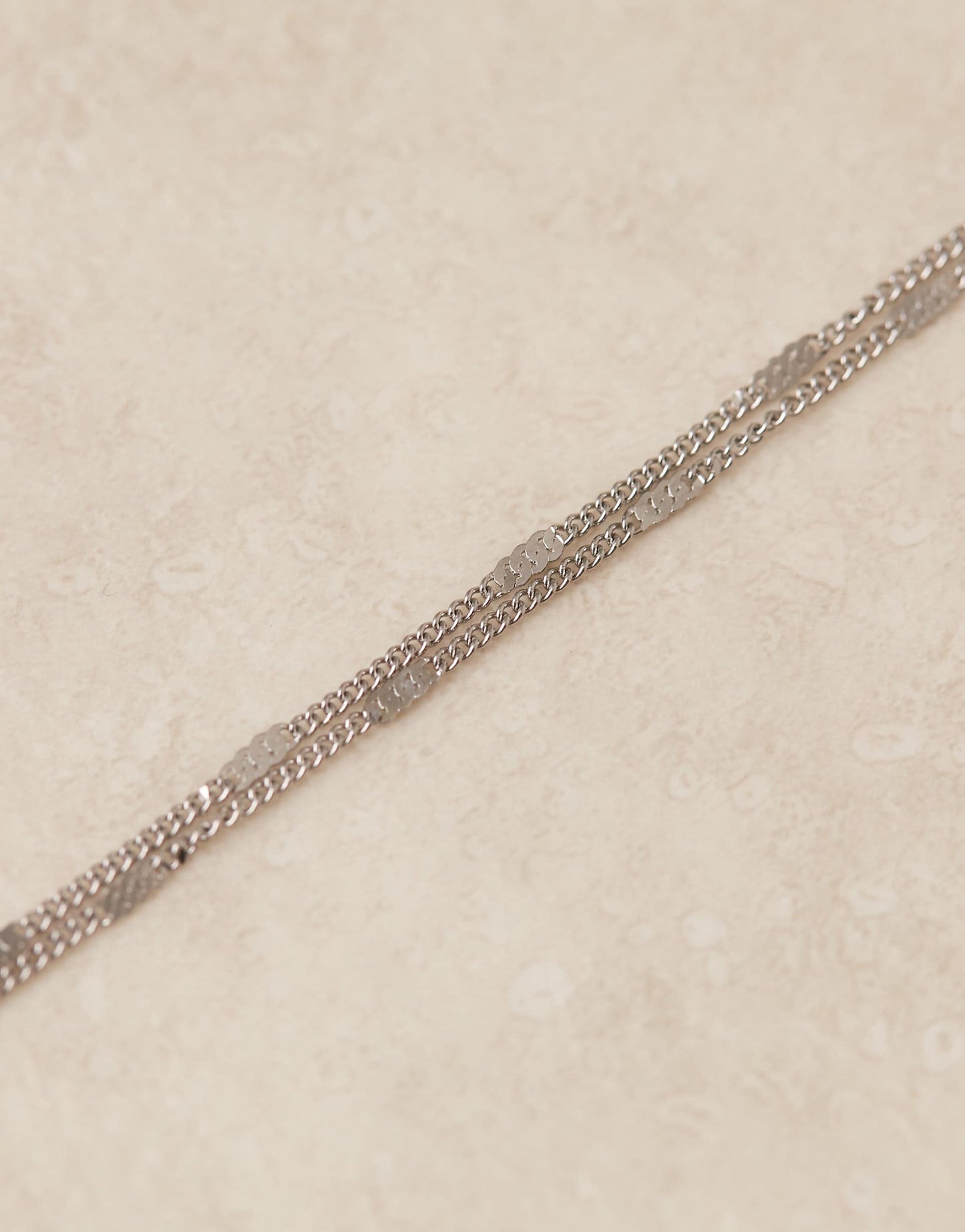Stainless Steel Multirow Curb Chain Bracelet