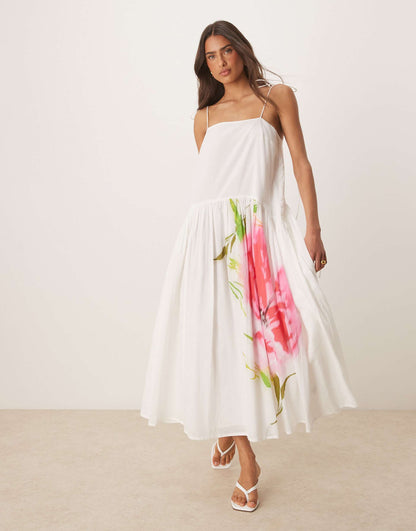 Dropped Waist Maxi Dress