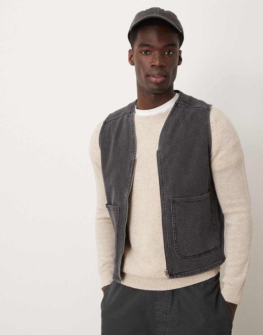 Boxy Lightweight Zip Through Gilet