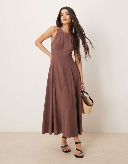 Seamed Midi Dress