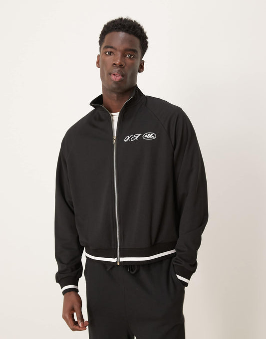Oversized Pique Track Jacket