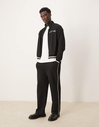 Oversized Pique Track Jacket