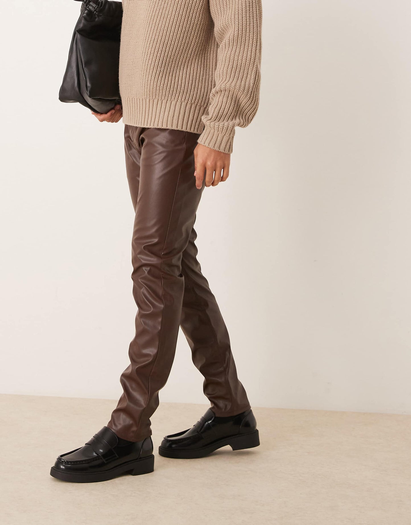 Skinny Faux Leather Trousers