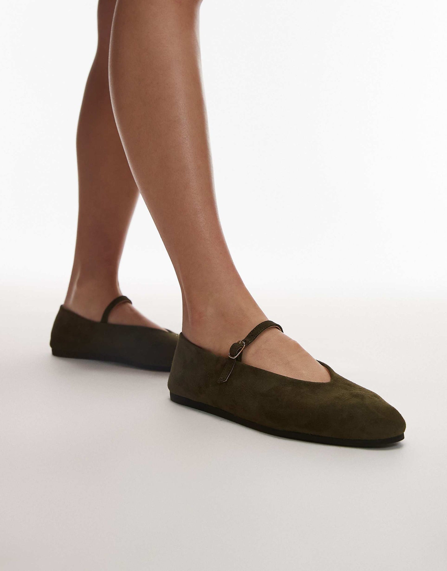 Mary Jane Suede Ballet Flats