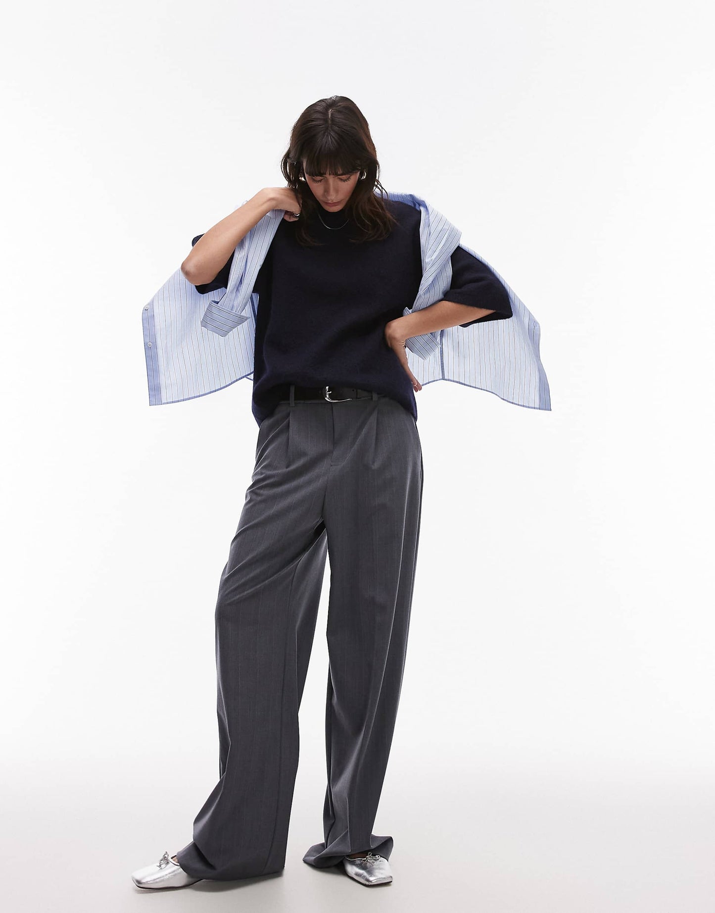 Alpaca And Wool Blend Short Sleeve Sweater