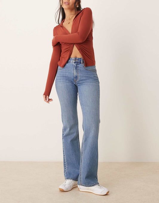 Mid Rise Bootcut Stretch Jeans