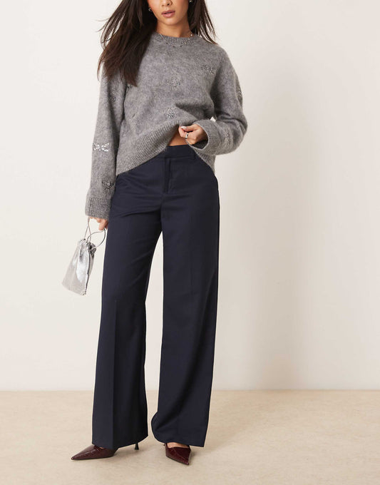 Tailored Wide Leg Trousers