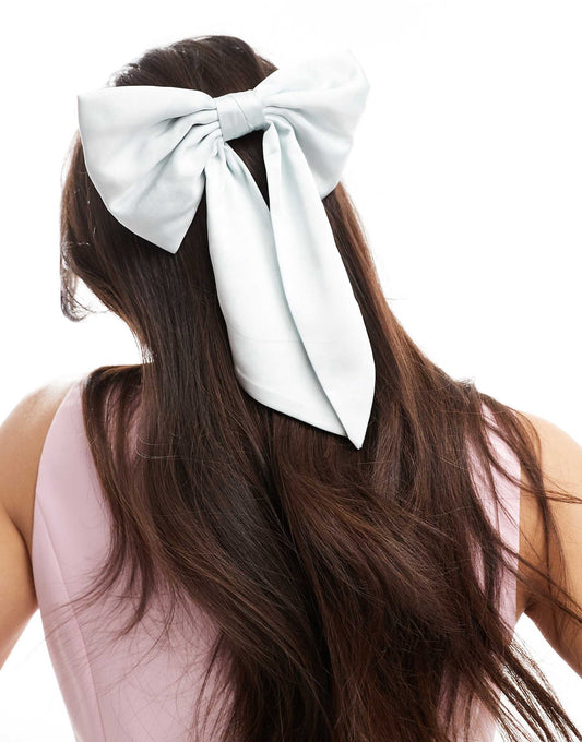 Bridesmaid Satin Hair Bow Clip