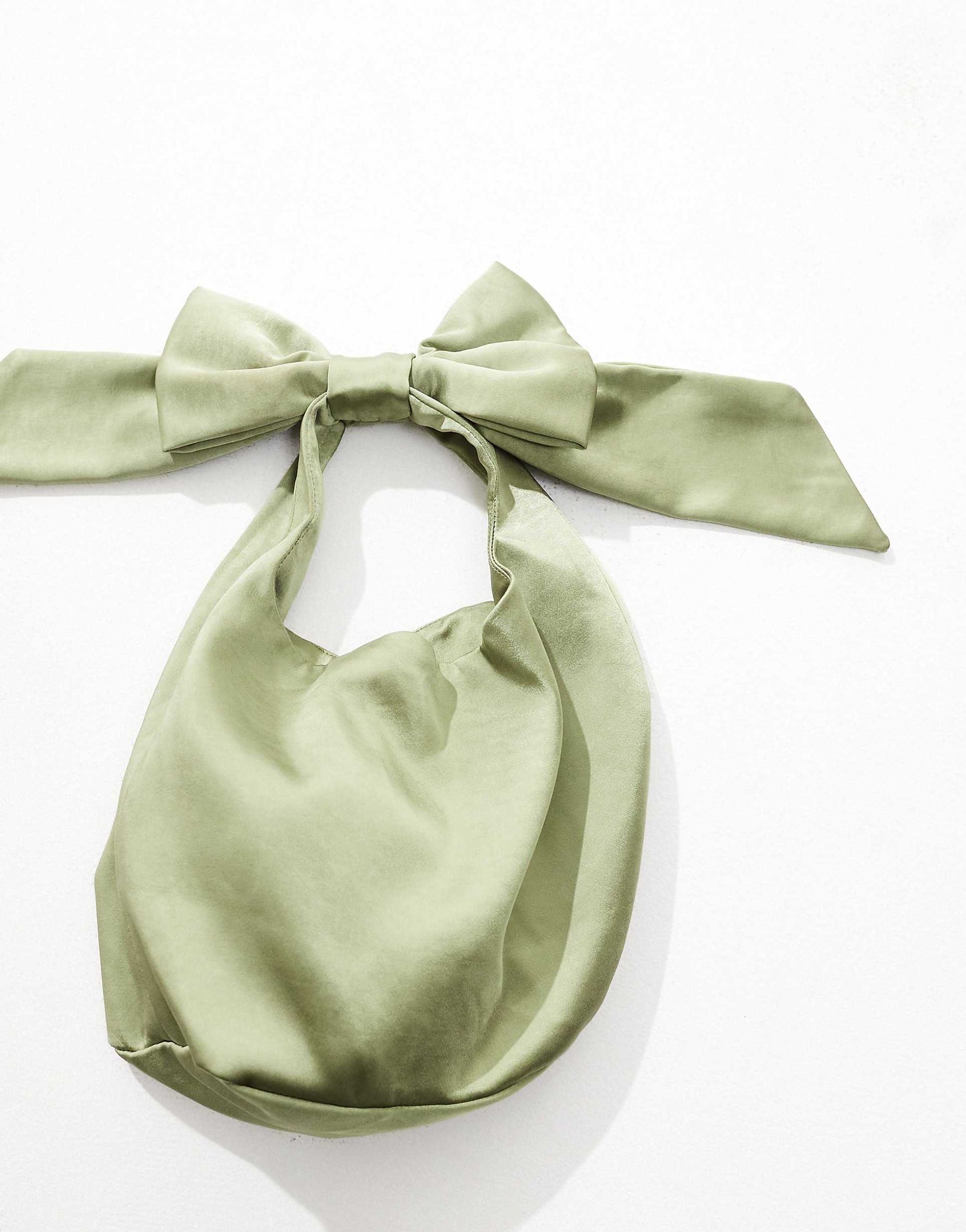 Bridesmaid Satin Bow Pouch Bag