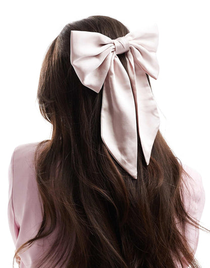 Bridesmaid Satin Hair Bow Clip