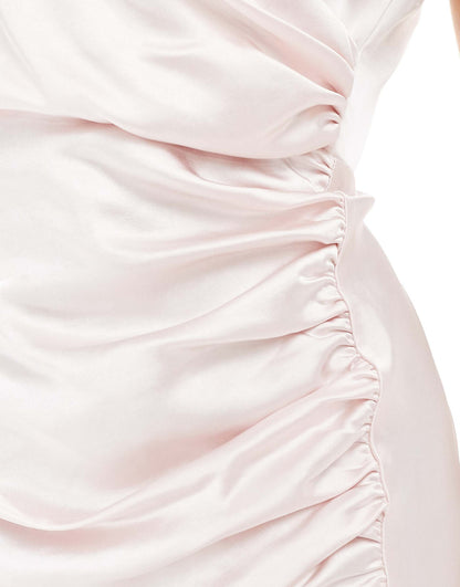 Bridesmaid Satin Ruched Cami Maxi Dress