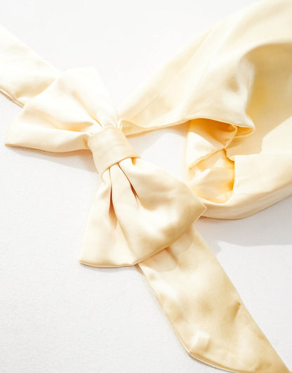 Bridesmaid Satin Bow Pouch Bag