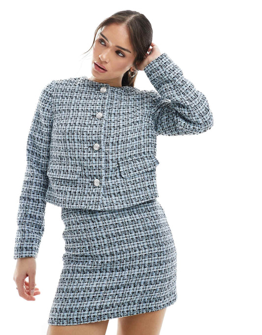 Cropped Boucle Jacket Co-Ord