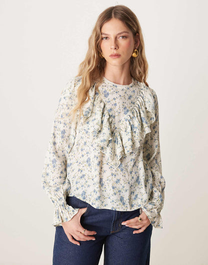 Frill Front Blouse