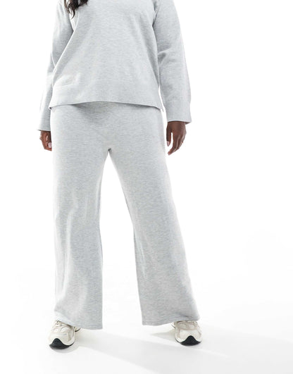 Curve Co-Ord Wide Leg Knitted Trousers