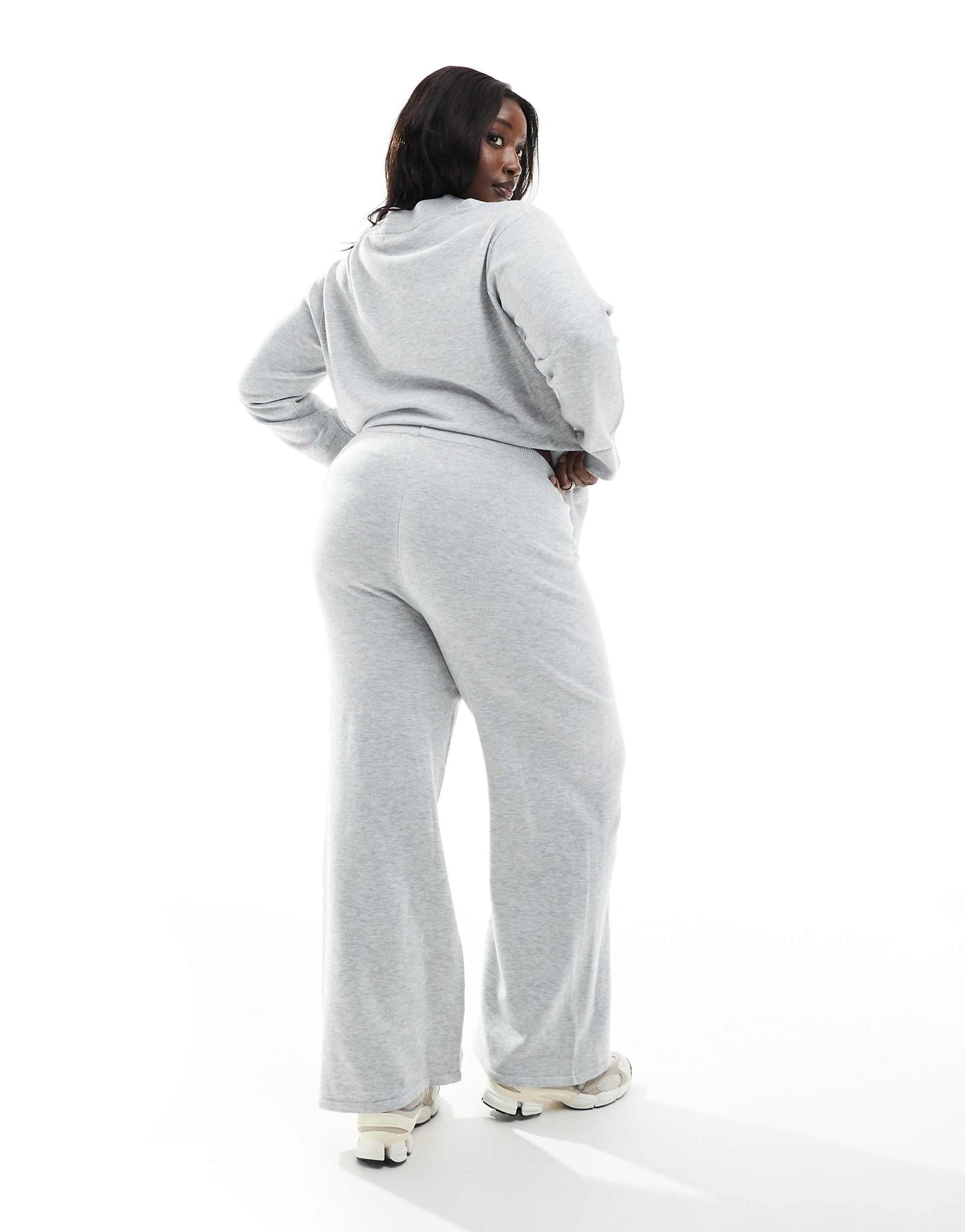 Curve Co-Ord Wide Leg Knitted Trousers