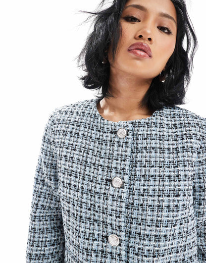Petite Cropped Boucle Jacket Co-Ord