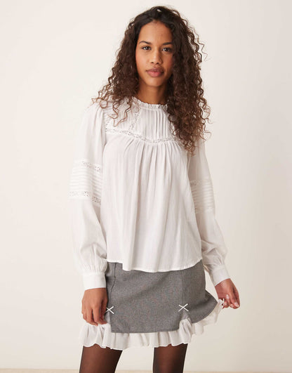 Lace Chiffon Shell Blouse