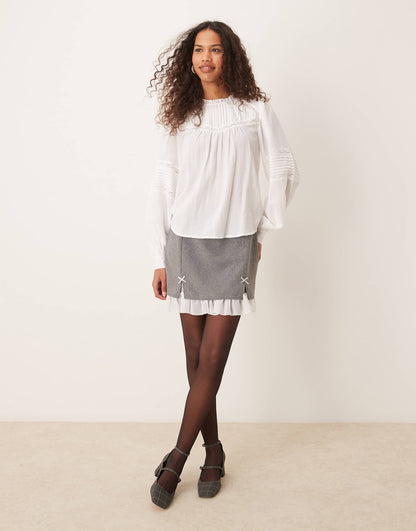 Lace Chiffon Shell Blouse