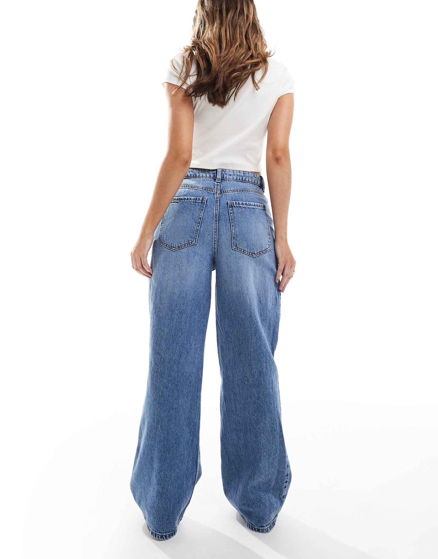 Adalae Wide Leg Jean With Rips