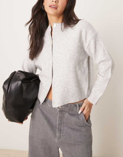 Crew Neck Cardigan