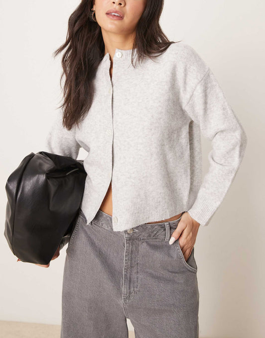 Crew Neck Cardigan