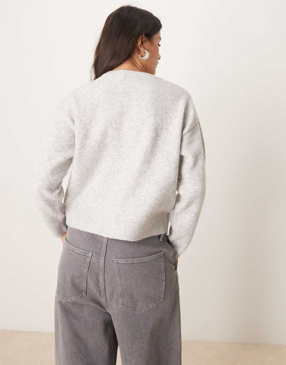 Crew Neck Cardigan