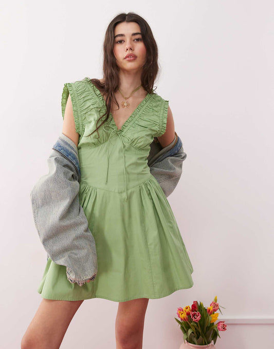 Sun Dress With Ruched Detailing