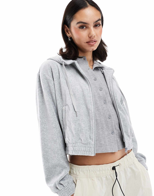 Velor Zipper Jacket