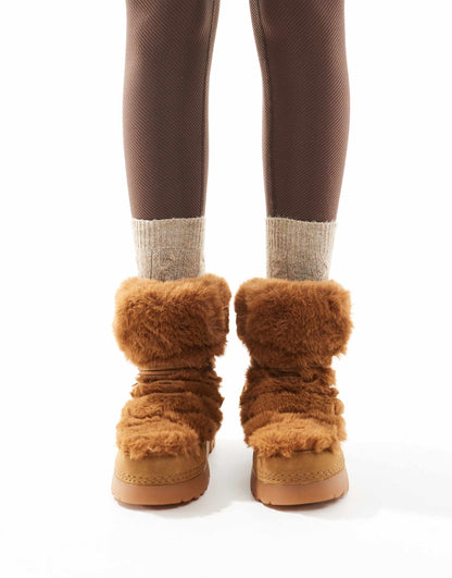 Chunky Faux Fur Boot