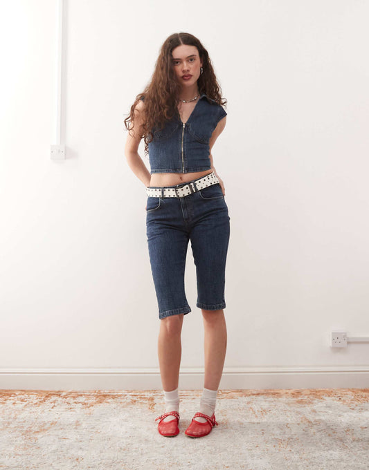 X000 Low Rise Capri Jean Co-Ord