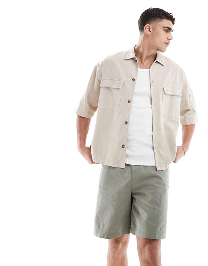 Mid Length Linen Blend Jort