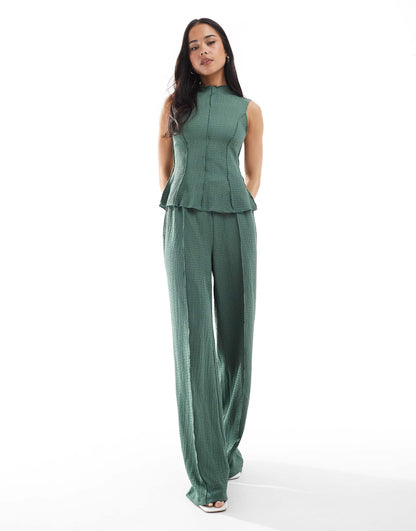 Textured Jersey Top And Trouser Co-Ord