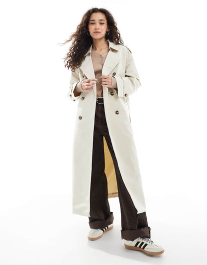Longline Belted Trench Coat