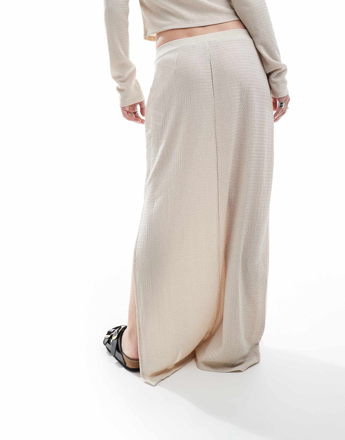 Textured Jersey Maxi Skirt Co-Ord