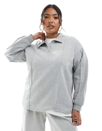 Curve Jersey Polo Top Co-Ord
