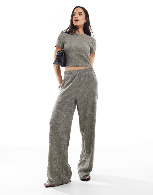 Textured Jersey Top And Trouser Co-Ord