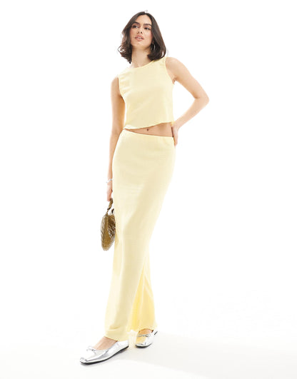 Textured Maxi Skirt Co-Ord
