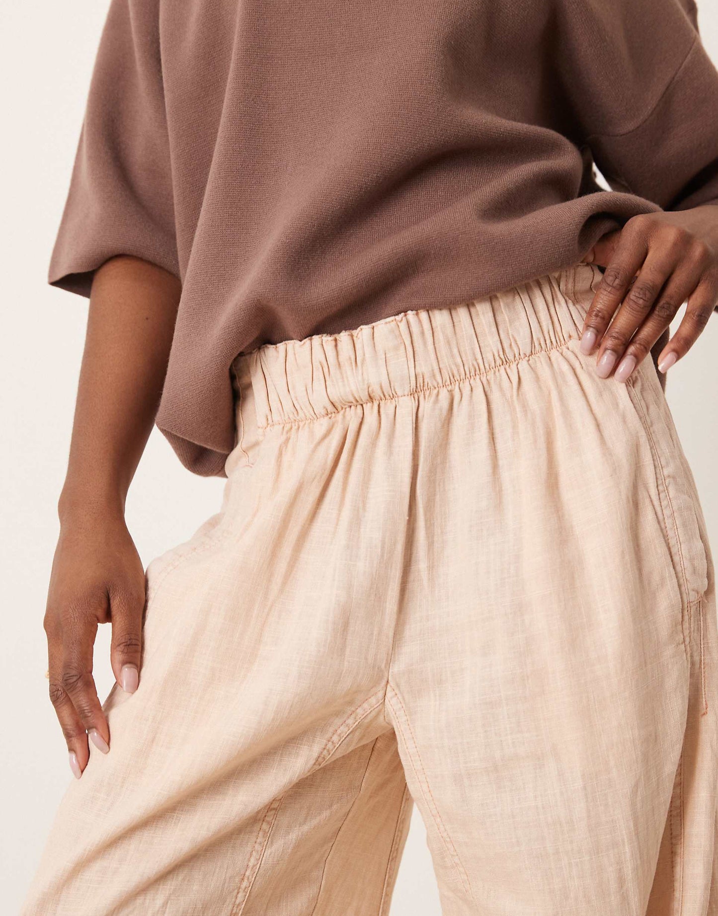 Days End Linen Pull-On Trousers