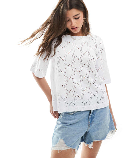 Textured Drop Shoulder T-Shirt