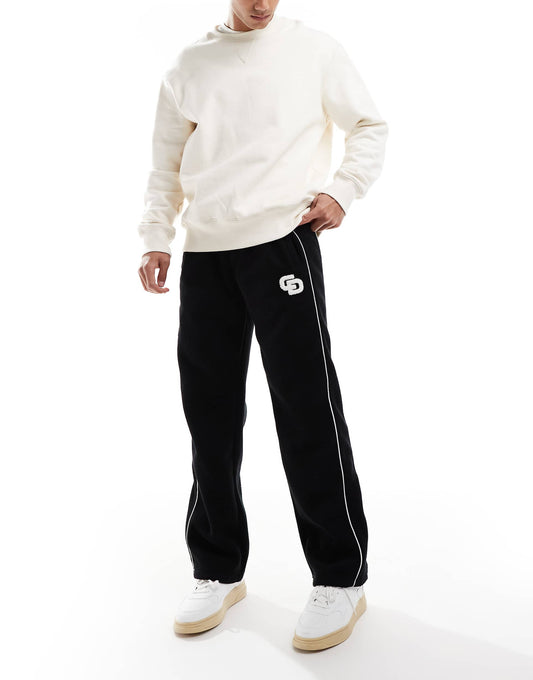 Towelling Tracksuit Trouser Black