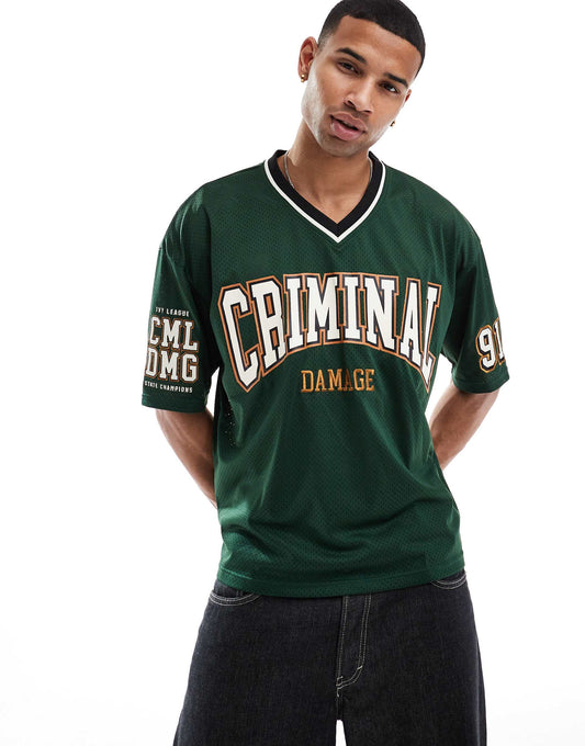 Mesh V Neck Jersey