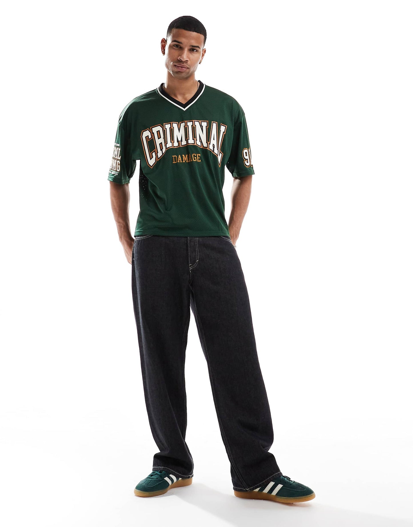 Mesh V Neck Jersey