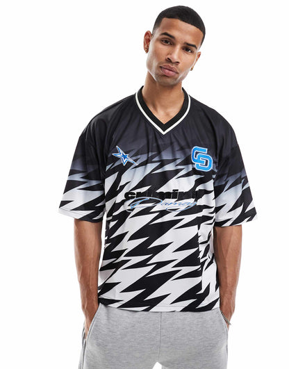 Lightning V Neck Jersey