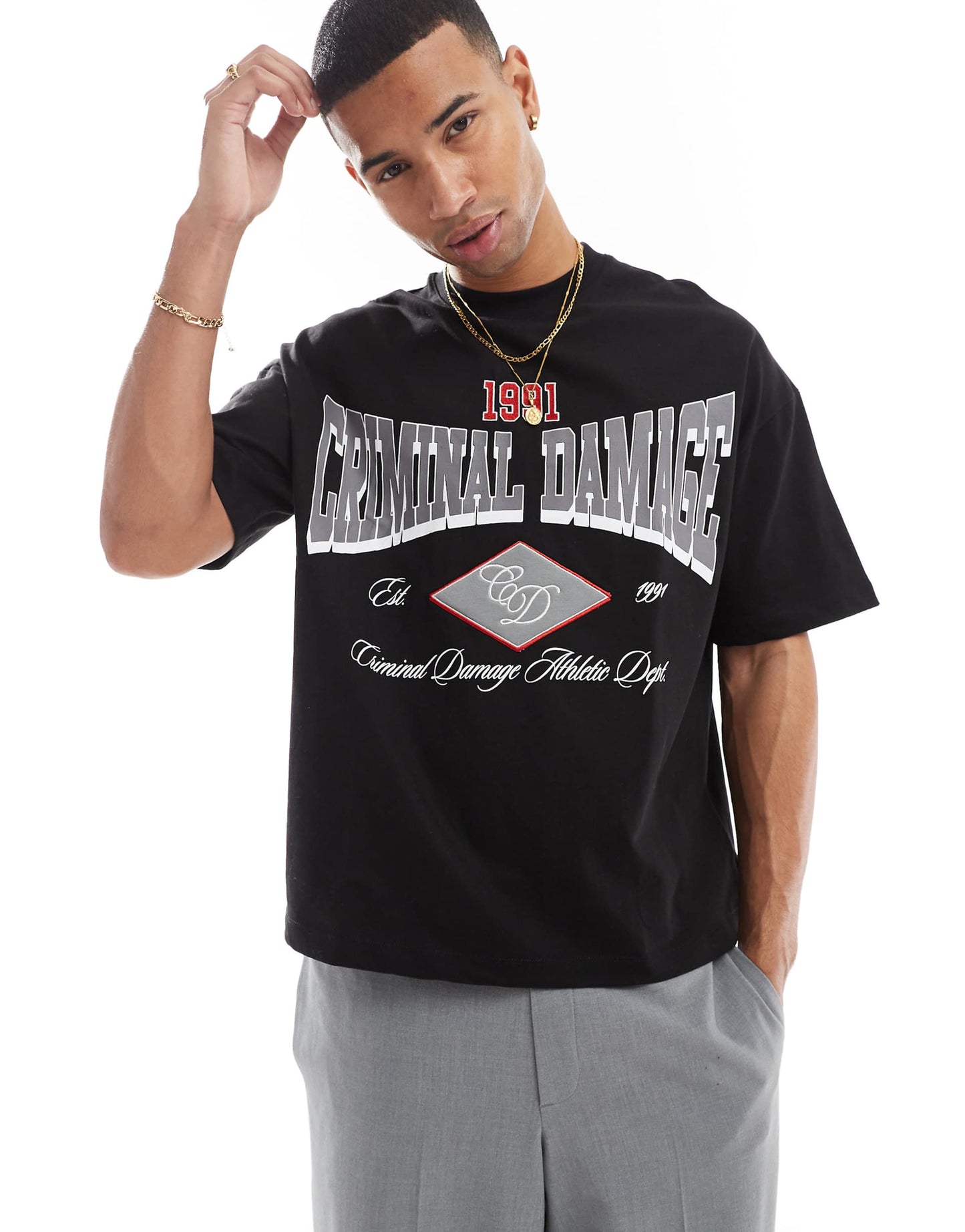 Athletic Tee Black/Red