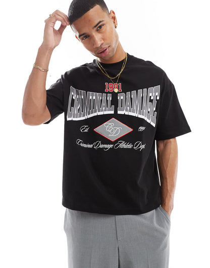 Athletic Tee Black/Red