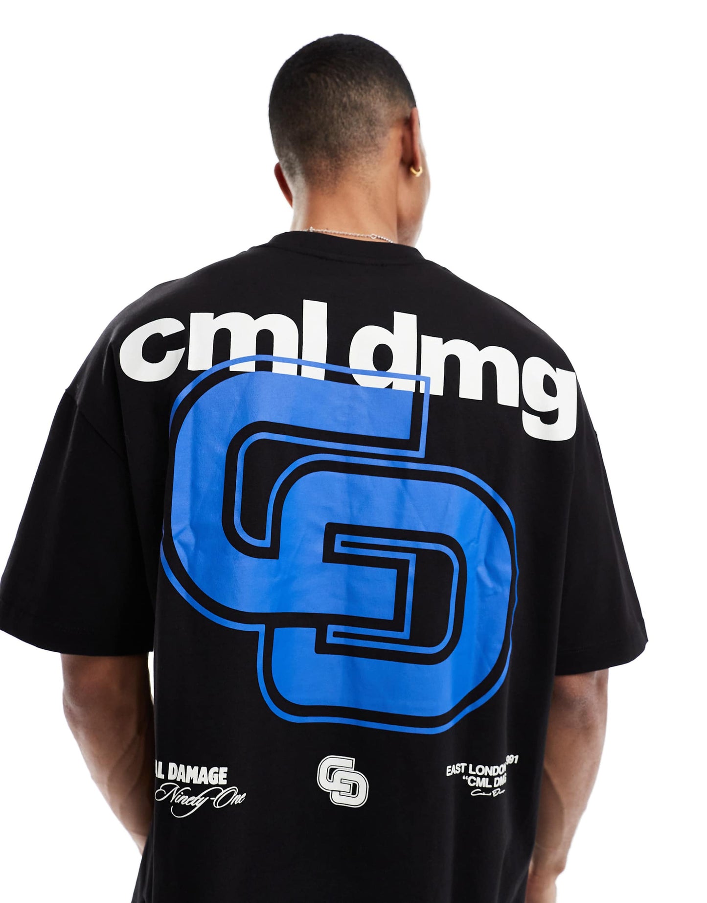 Interlocking Logo Tee Black/Blue