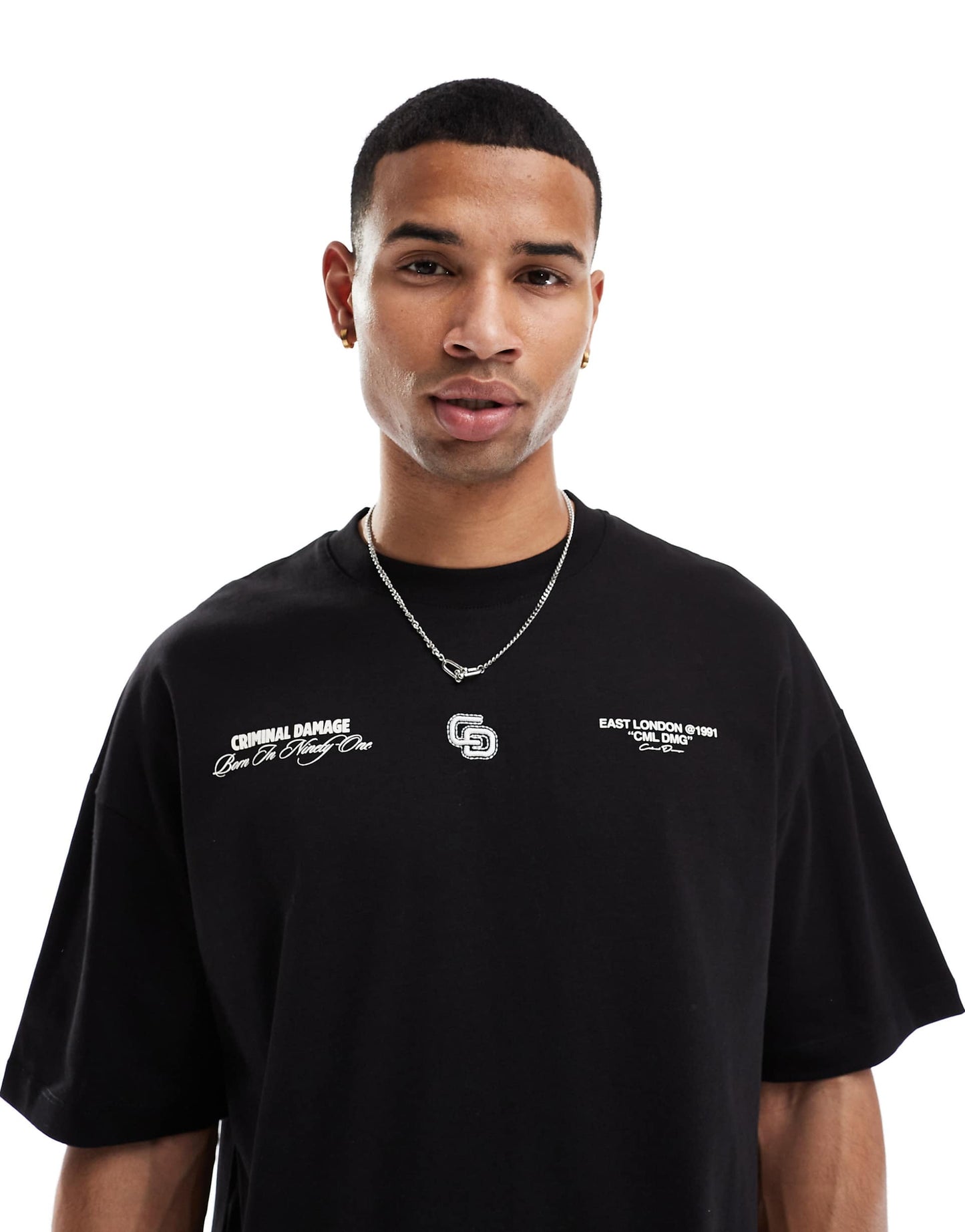 Interlocking Logo Tee Black/Blue