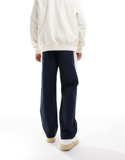 Micro Sherpa & Nylon Track Pant Navy