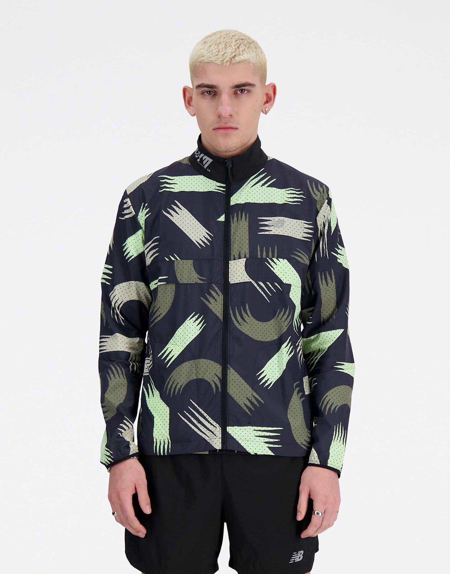 London Edition Printed Nb Athletics Packable Run Jacket